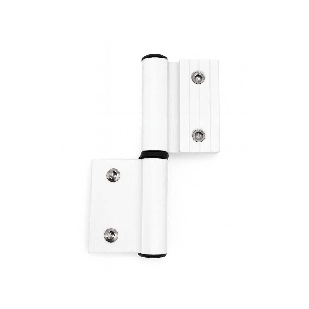 Dobradica Encaixe Linha 25 Suprema Sd773 107mm C/desvio Porta Aluminio Branco Gm