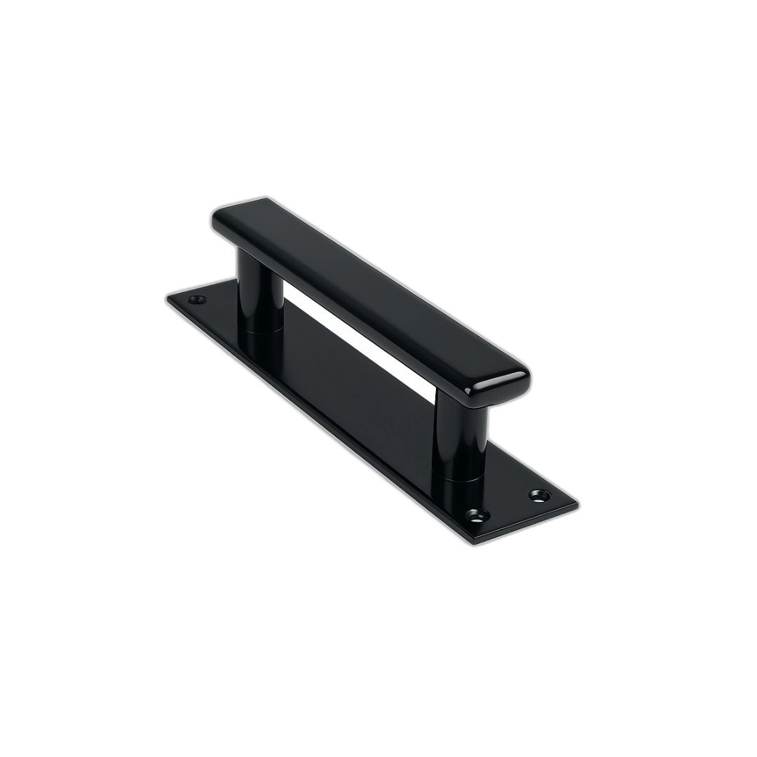 Puxador Em Aço 180mm Preto Porta Portão Ferro Jocec 120106p