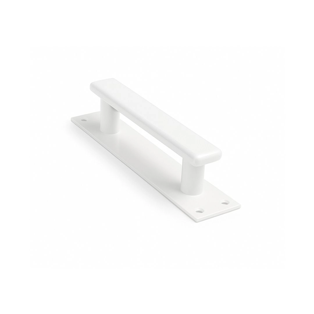 Puxador Em Aço 180mm Branco Porta Portão Ferro Jocec 120106b