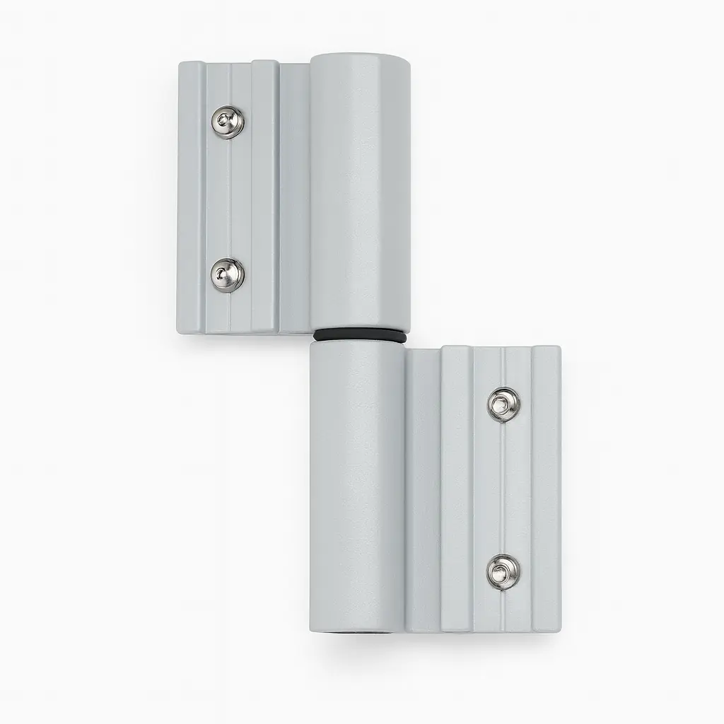 Dobradiça Encaixe Aluminio Porta Linha 25 Abas Desiguais C/desvio Fosca Dob-692 Alumifix