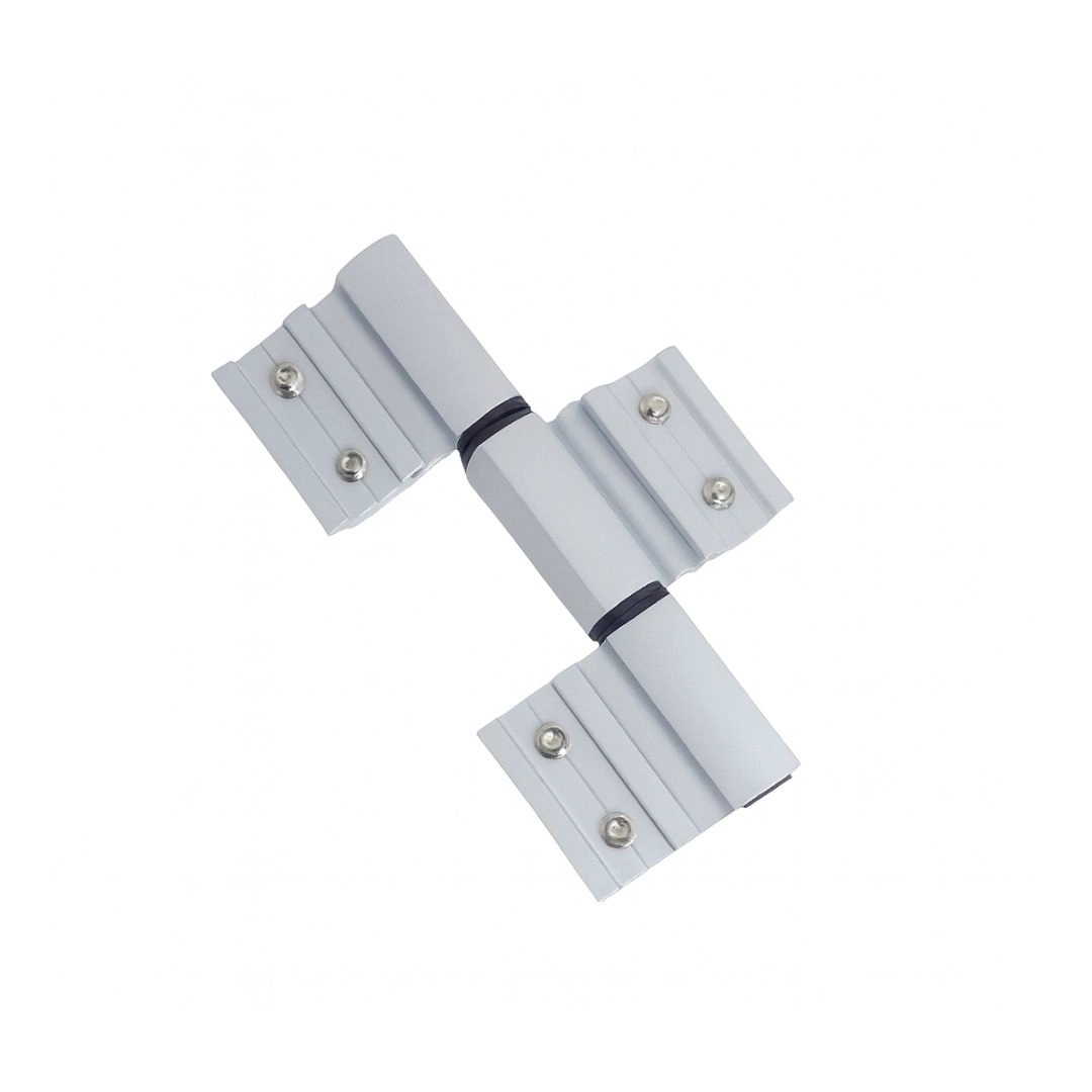 Dobradiça Encaixe Aluminio Porta Linha 25 Tripla 3 Abas Alumifix Dob 690t Fosca
