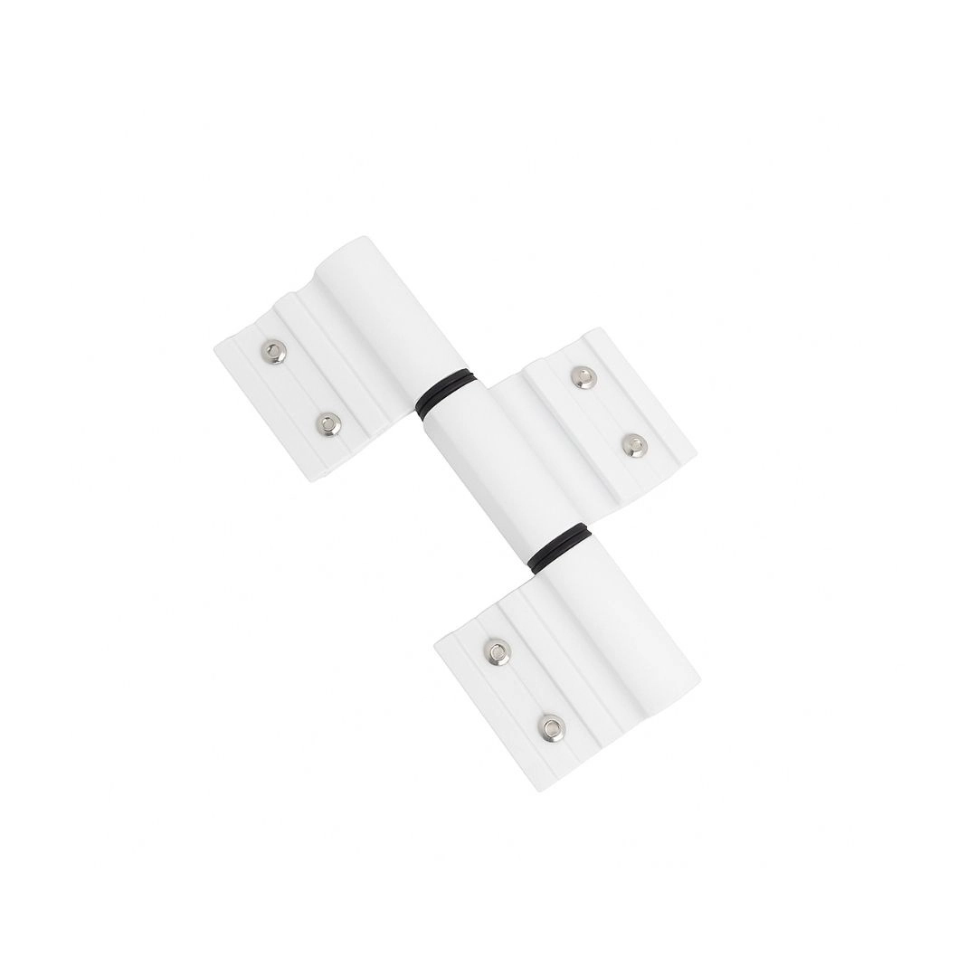 Dobradiça Encaixe Aluminio Porta Linha 25 Tripla 3 Abas Alumifix Dob 692t Branca