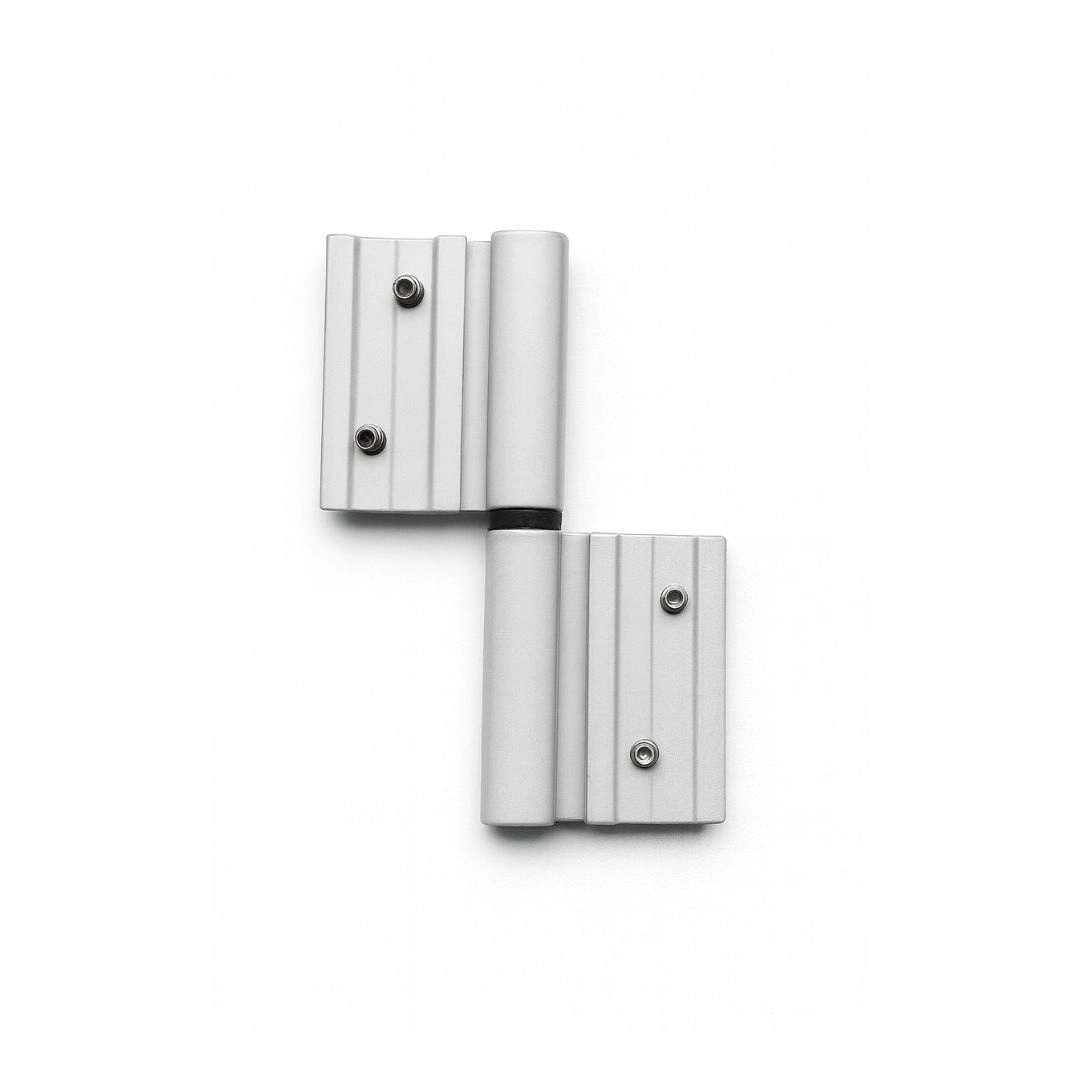 Dobradiça Encaixe Aluminio Porta Abrir Linha 30 Fosca Alumifix Dob-749
