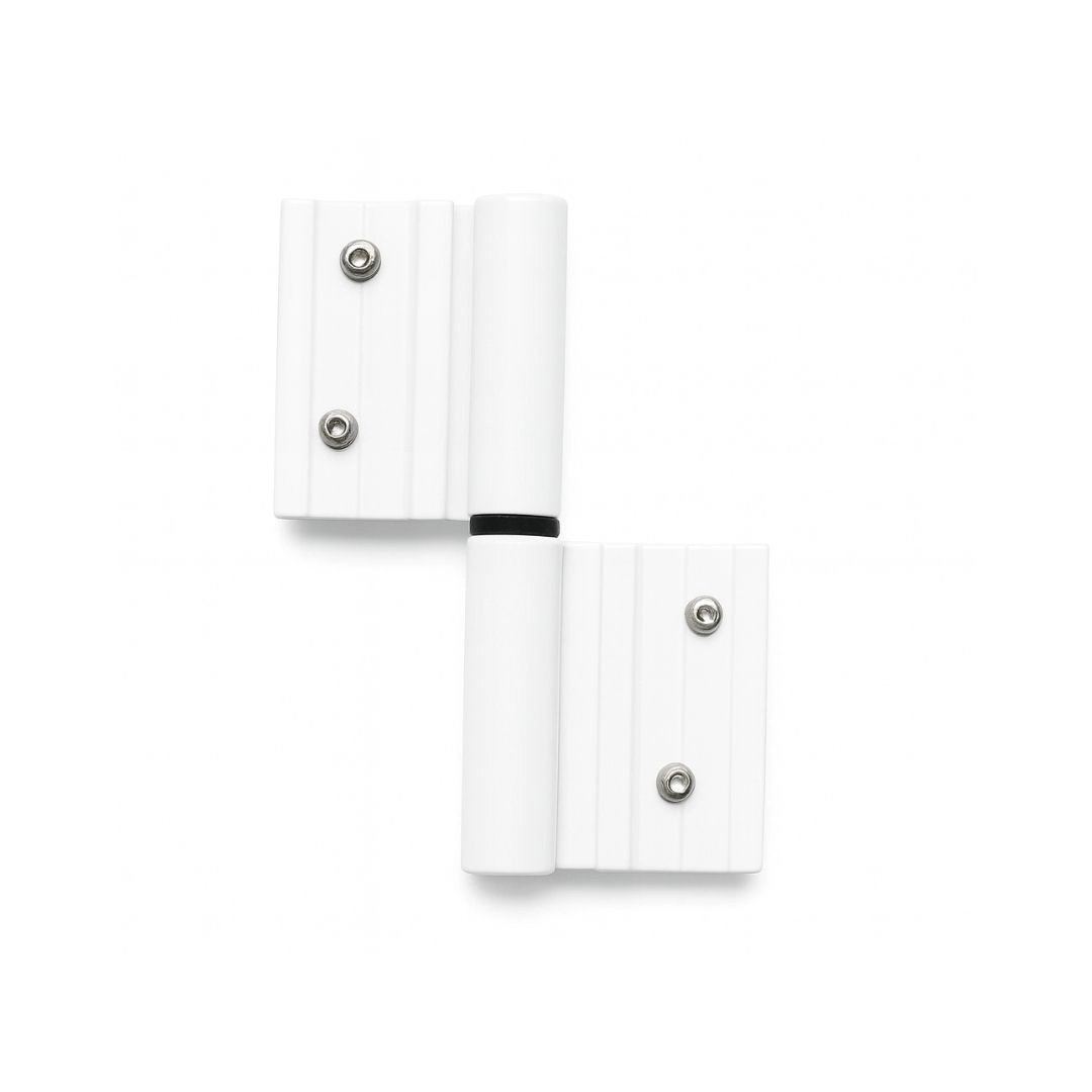 Dobradiça Encaixe Aluminio Porta Abrir Linha 30 Branca Alumifix Dob-751
