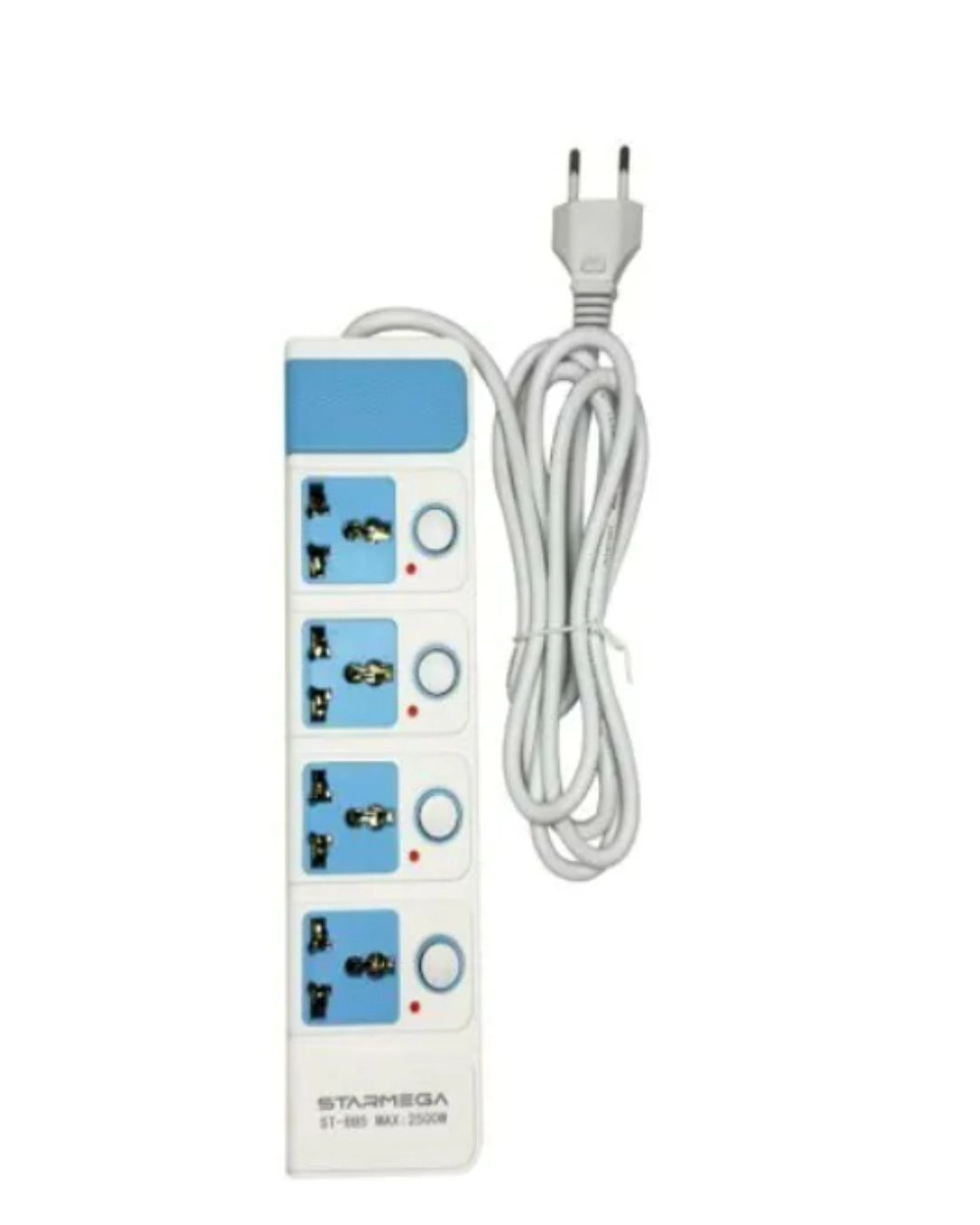 Extensao Eletrica Filtro Linha 4 Tomadas Universais C/interruptores Cabo 2m St-885 Casa Escritorio