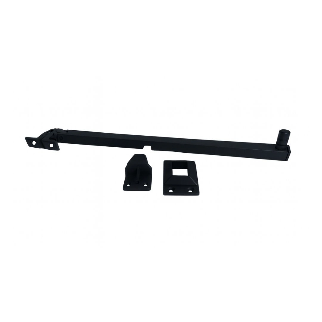 Haste Tubular Frontal Puxador Janela Maxim-ar Aluminio Madeira 60cm / 600mm Preto