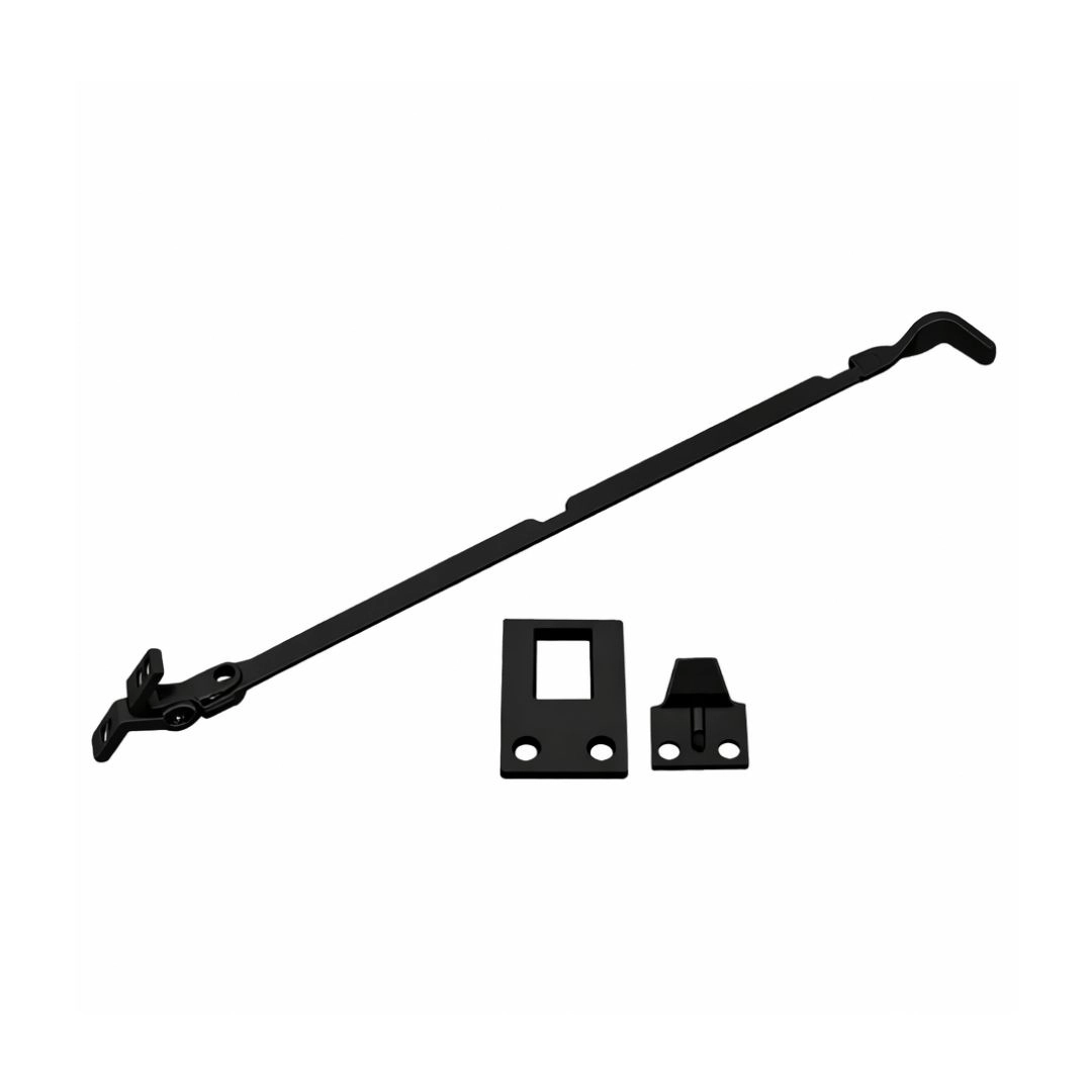 Haste Popular Frontal Puxador Janela Maxim-ar Madeira Aluminio 35cm Preto Gm