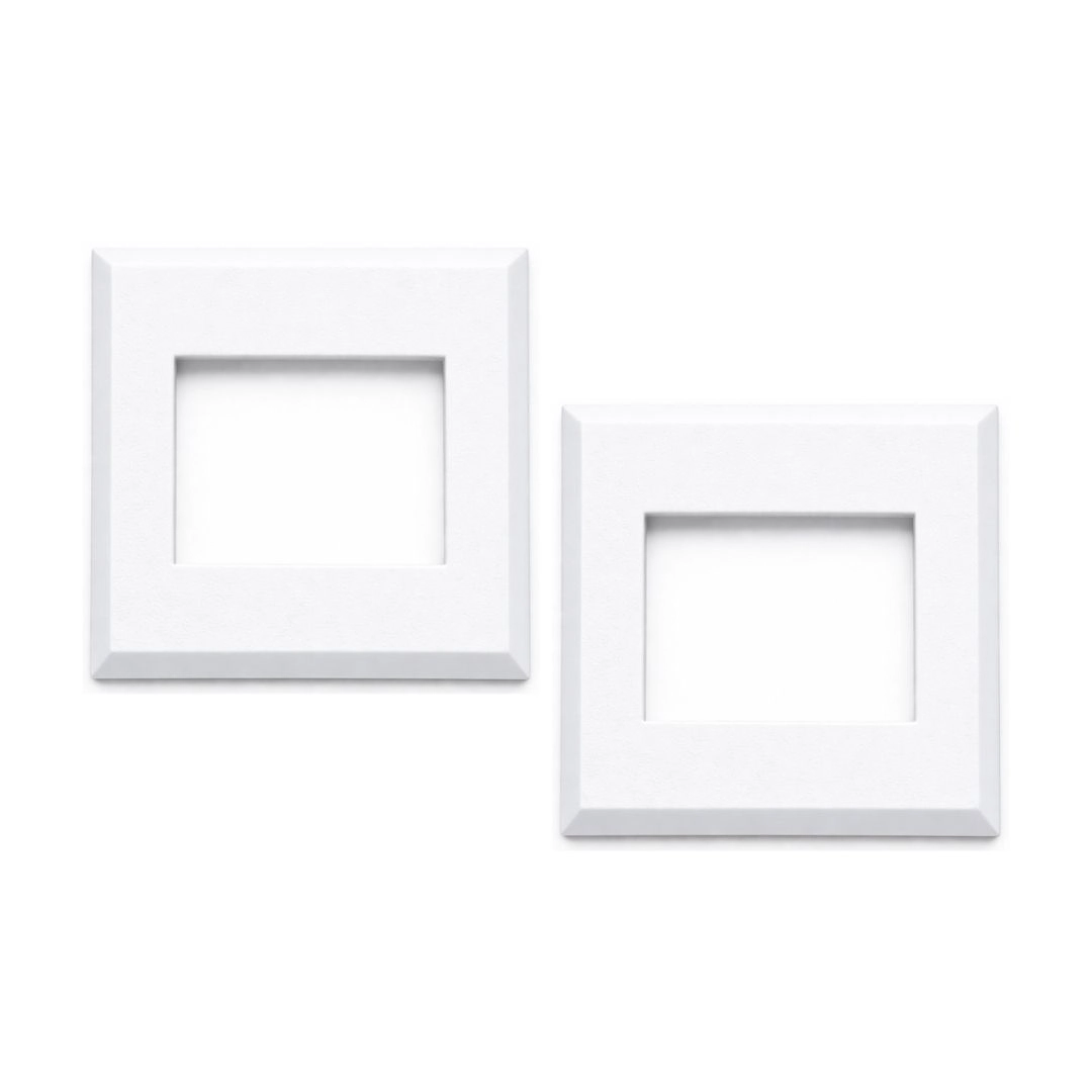 Canopla Nylon Acabamento Tubo Corrimão Guarda Corpo Retangular 30x40mm 1 1/4x1 1/2 Pol Branca Kit 2/un
