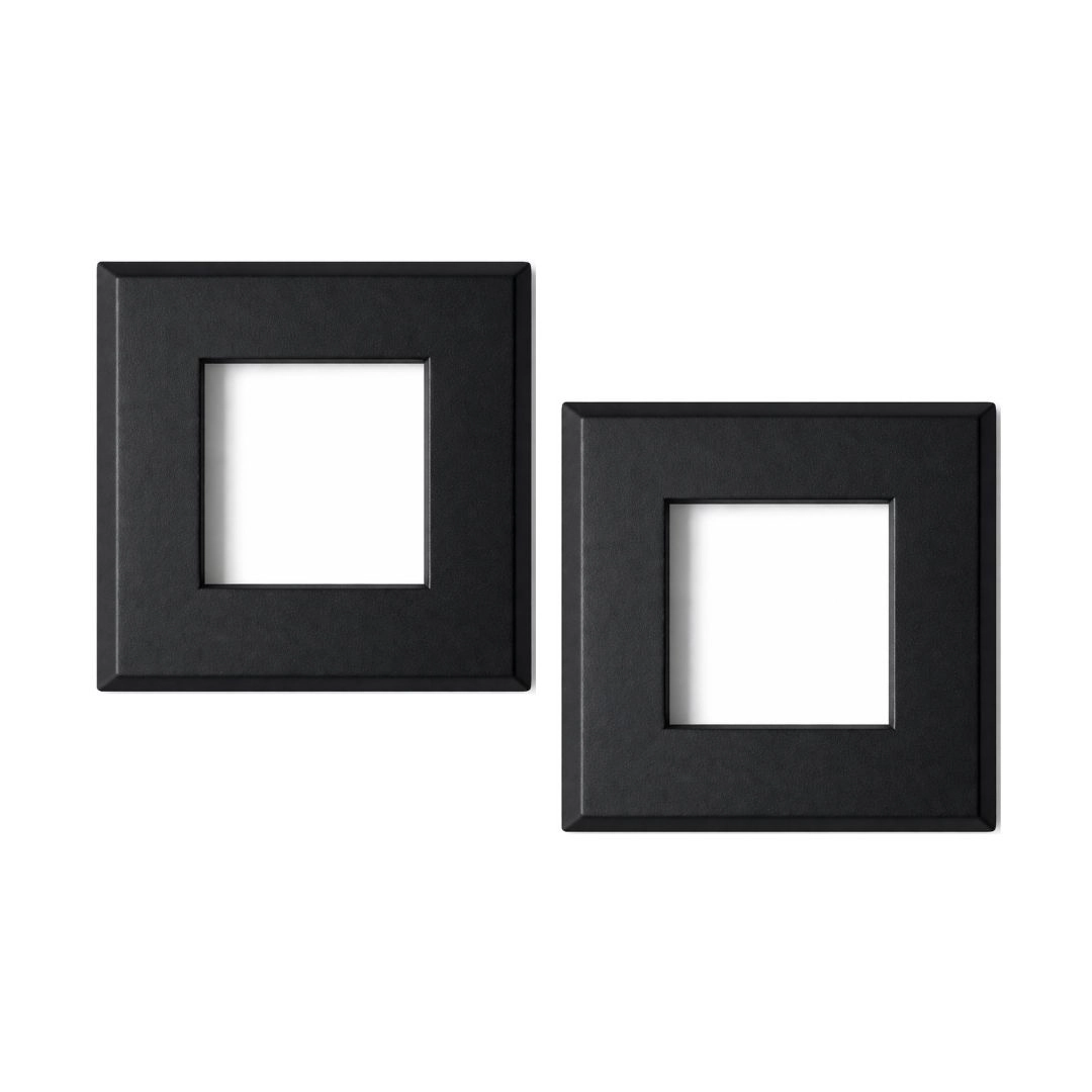 Canopla Nylon Acabamento Tubo Corrimão Guarda Corpo Quadrada 40x40mm 1 1/2x1 1/2 Pol Preto Kit 2/un