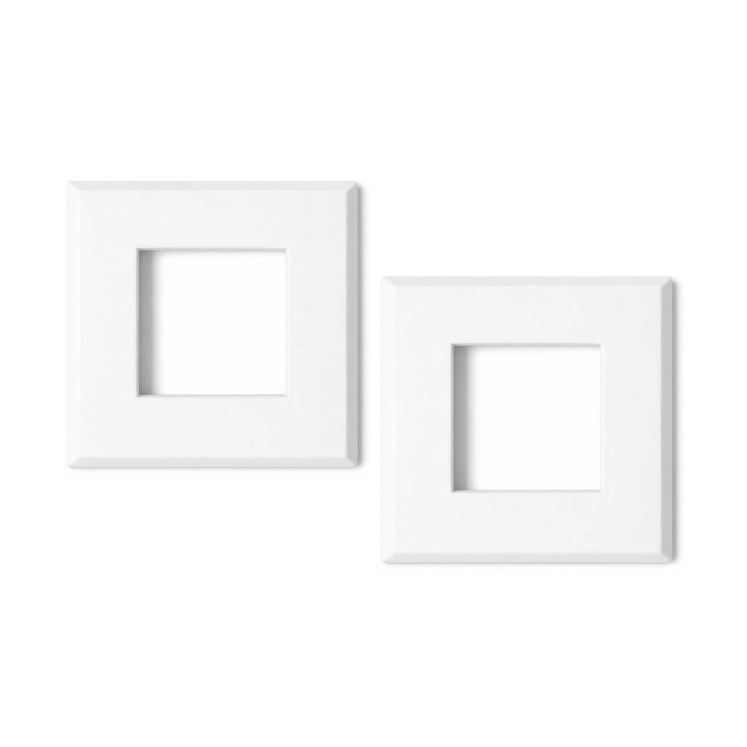 Canopla Nylon Acabamento Tubo Corrimão Guarda Corpo Quadrada 40x40mm 1 1/2x1 1/2 Pol Branca Kit 2/un