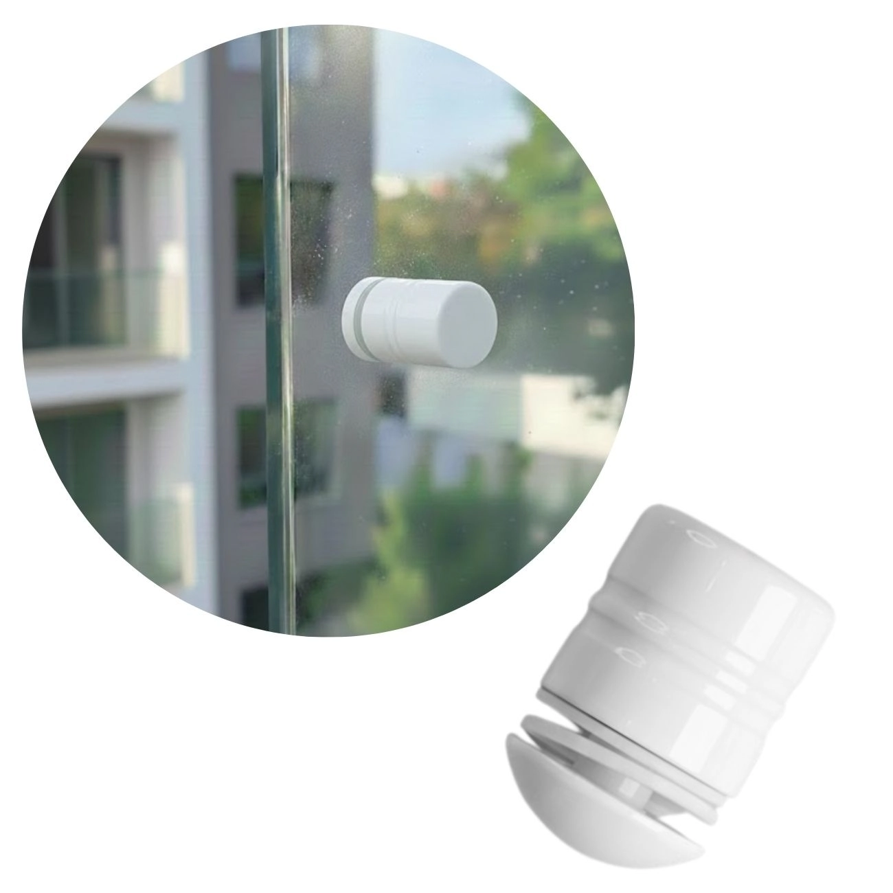 Puxador Simples Aluminio Frisado 7/8 Janela Porta Vidro Temperado American 2005 162-005 Branco