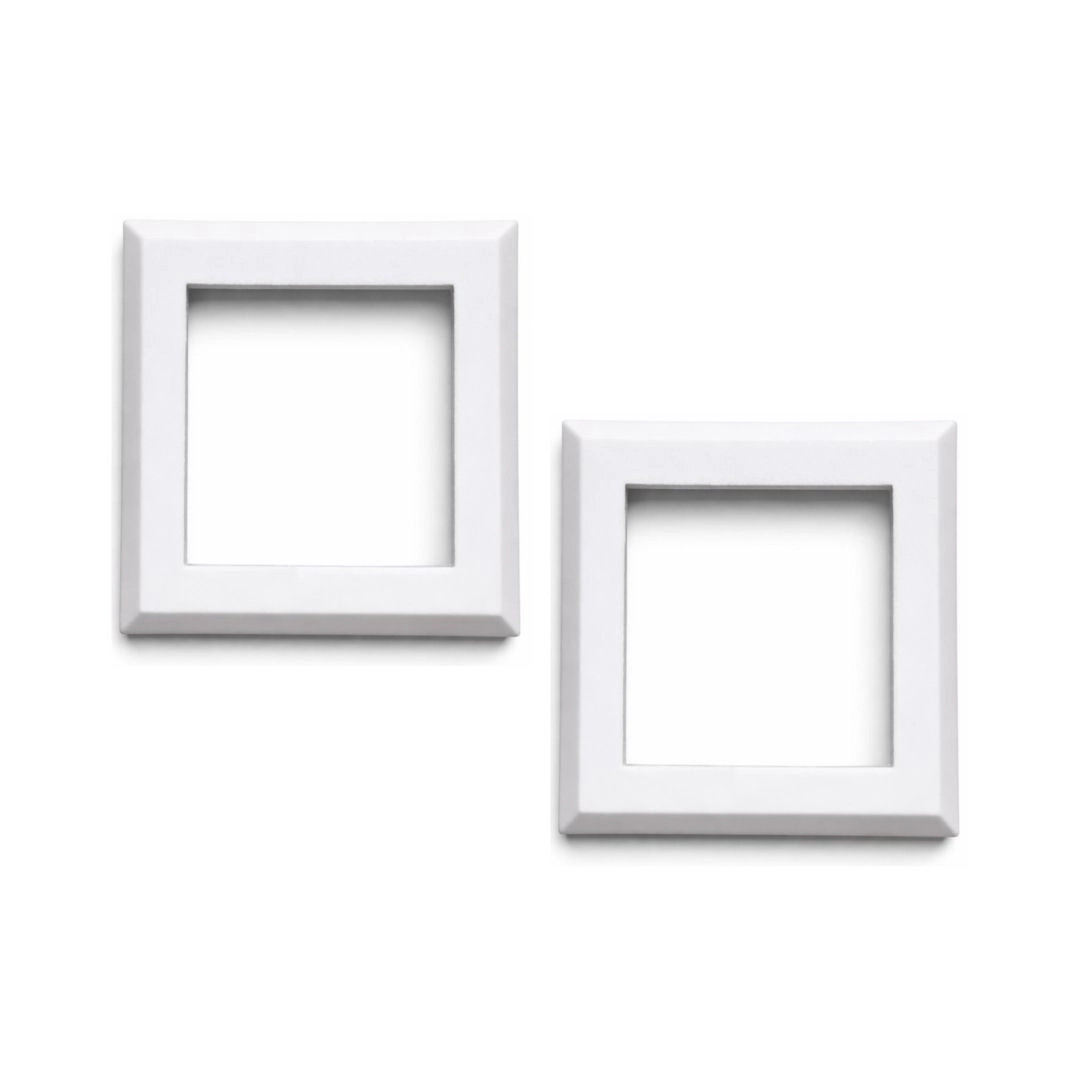 Canopla Nylon Acabamento Tubo Corrimão Guarda Corpo Quadrada 50x50mm 2x2 Pol Branca Kit 2/un