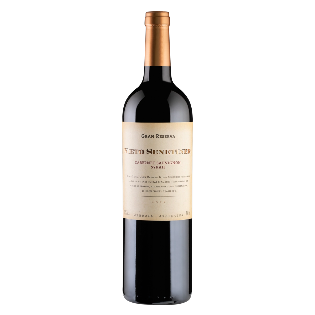Vinho Argentino Tinto Seco Nieto Senetiner Cabernet Sauvignon Syrah Mendoza Garrafa 750ml