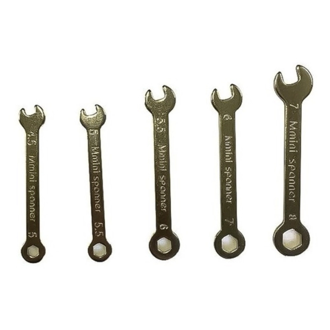 Kit Mini Chave De Boca E Estrela 5un 4,5-8mm Ferramenta