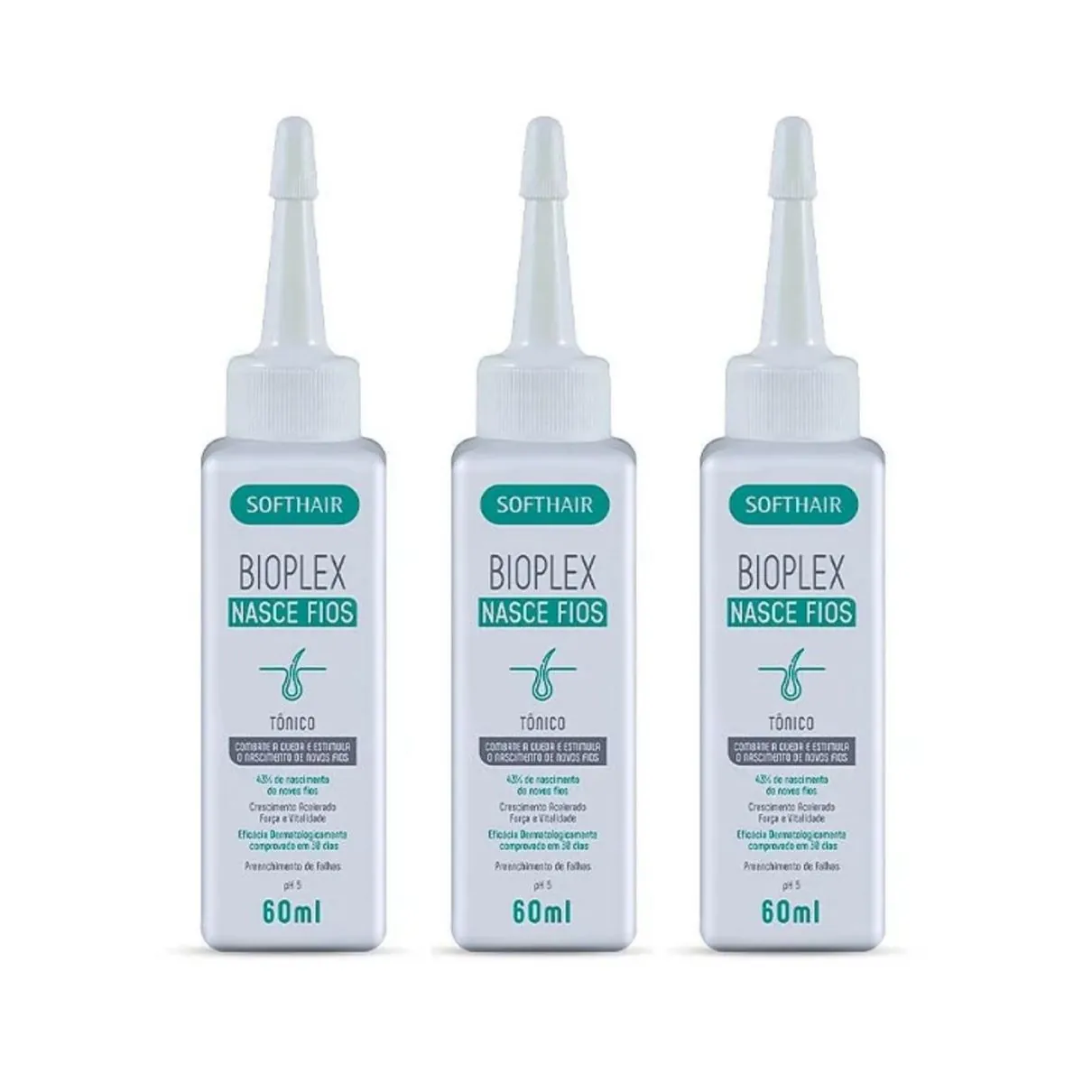 Tônico Para Combater Calvície Queda Solução Cabelo Finos 3un