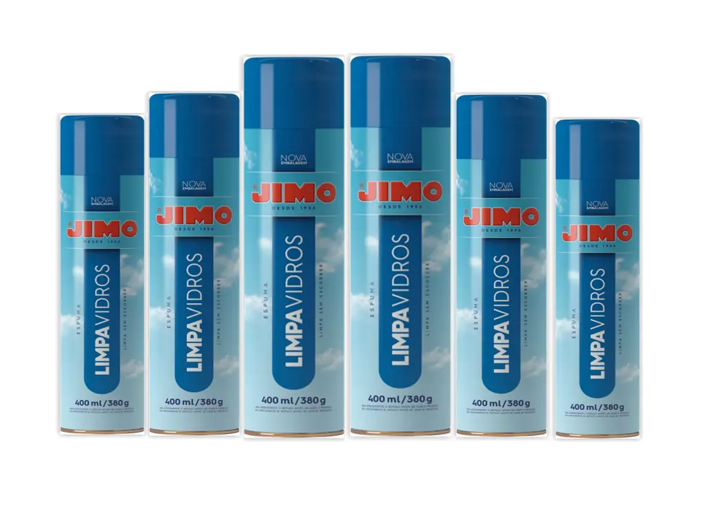 Kit 6 Jimo Limpa Vidros Aerossol 400ml