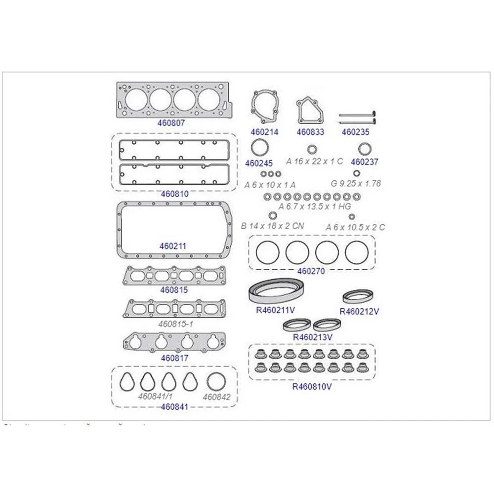 Jogo de Juntas do Motor com Retentor - TARANTO/FILGAR 460800R