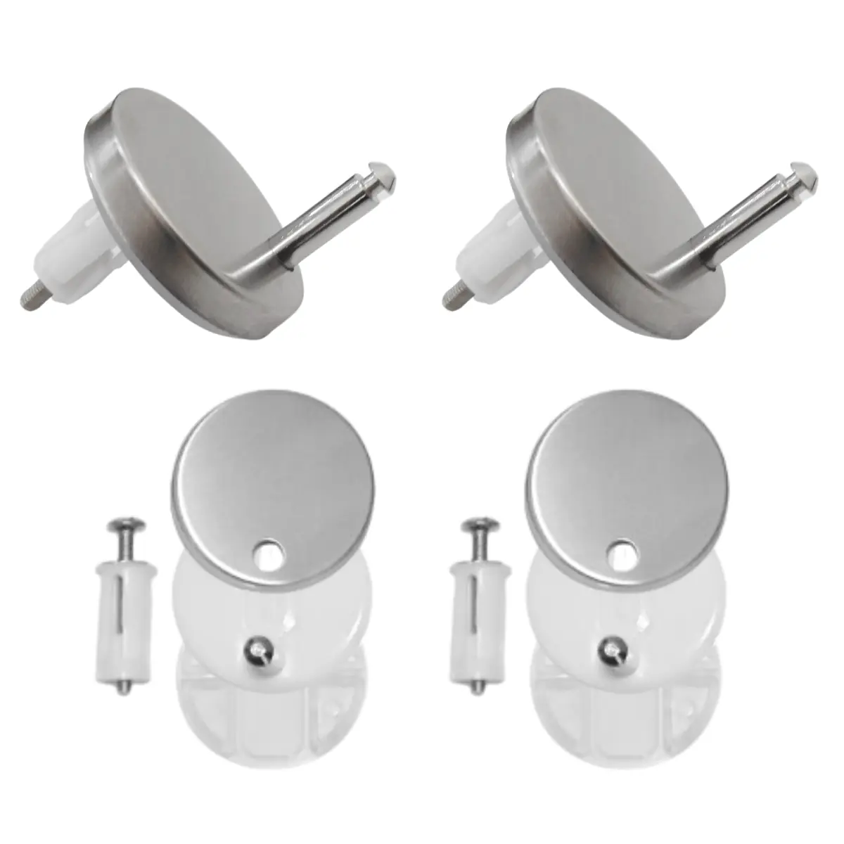 Kit Parafuso Fixação Para Assento Sanitário Estilo Docol Prateado Moderno