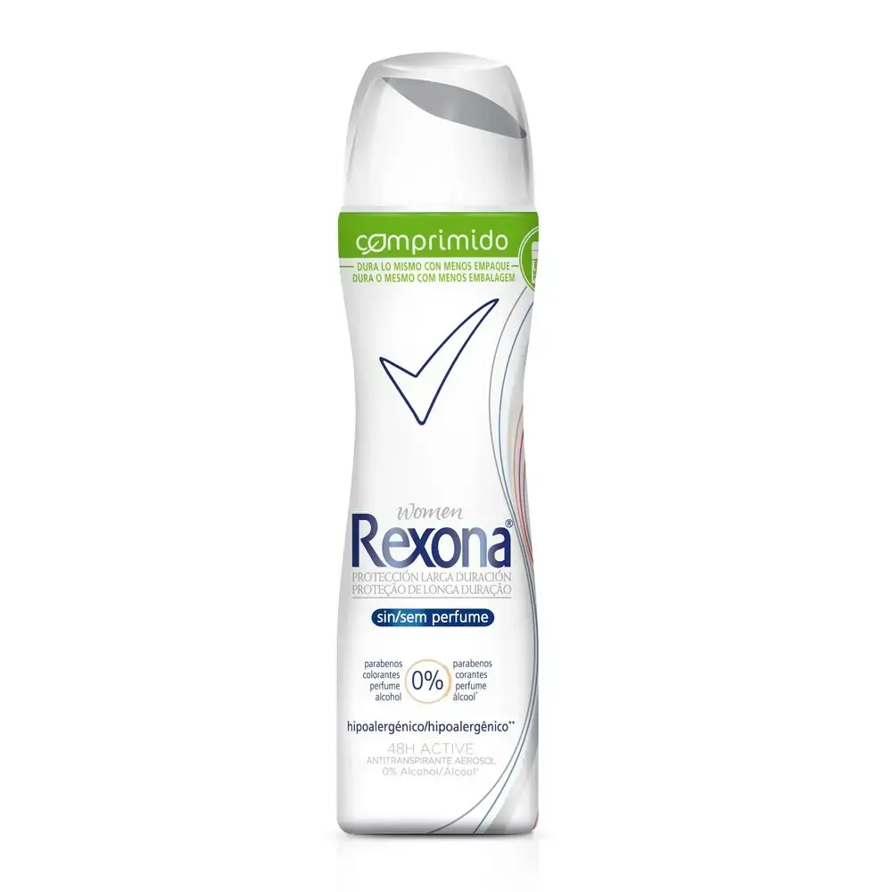 Antitranspirante Aerossol Sem Perfume Rexona Women 85ml Spray