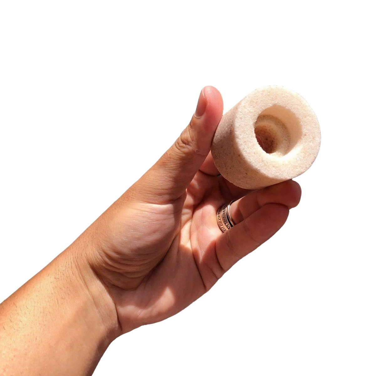 Rebolo Copo Reto 45 X 32 X 16mm Desbaste Abrasivo Afiação Branco