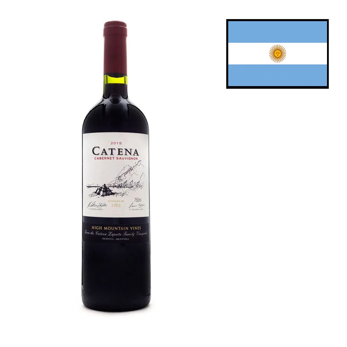 Vinho Argentino Tinto Cabernet Sauvignon Catena Alta 750ml