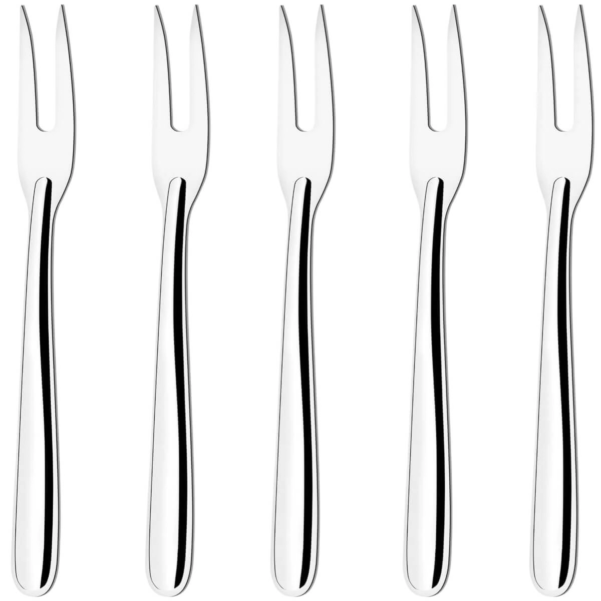 Kit 5 Garfos Trinchante Para Churrasco 24,5cm Inox Utensílio