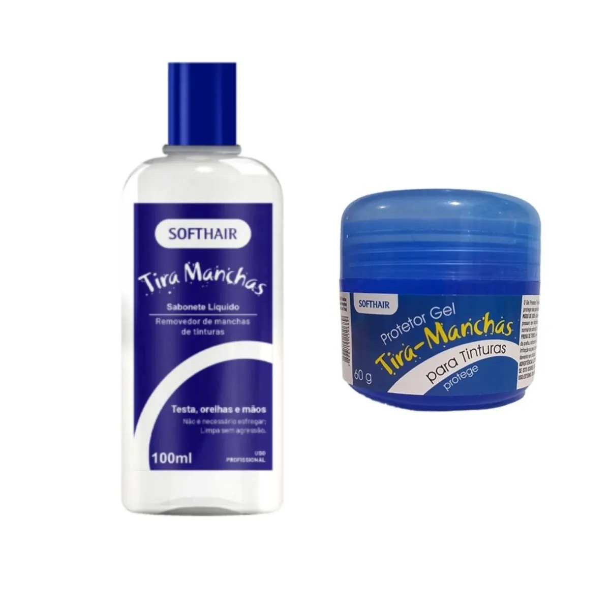 Removedor Mancha De Tinta De Cabelo Da Pele + Gel Protetor