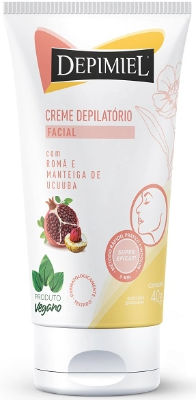 Creme Depilatório Facial Com Romã E Manteiga De Ucuuba Depimiel Bisnaga 40g
