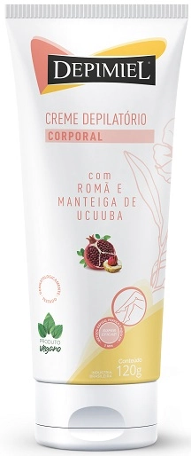 Creme Depilatório Corporal Com Romã E Manteiga De Ucuuba Depimiel Bisnaga 120g