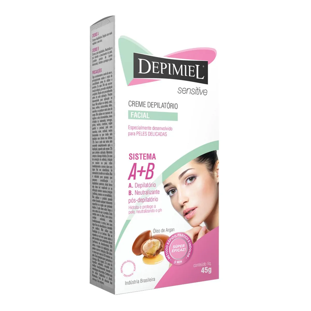 Creme Depilatório Sensitive Facial Depimiel Caixa 45g