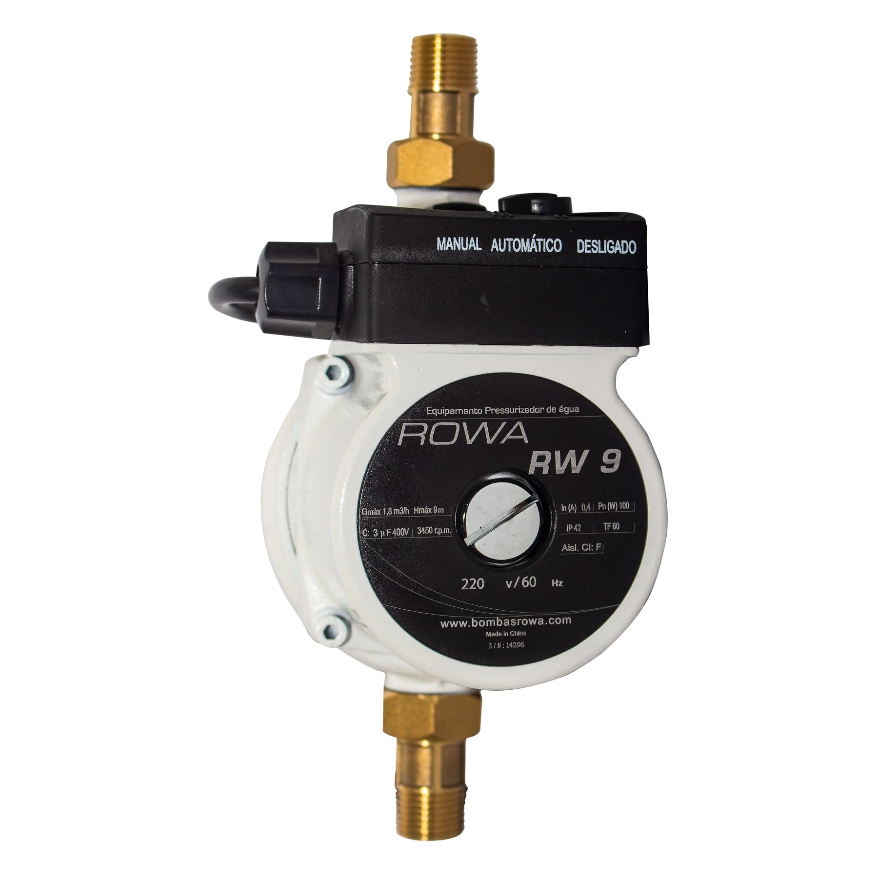 Pressurizador Aquecedor de Água a Gás 127V (110V) 100W RW9 Rowa