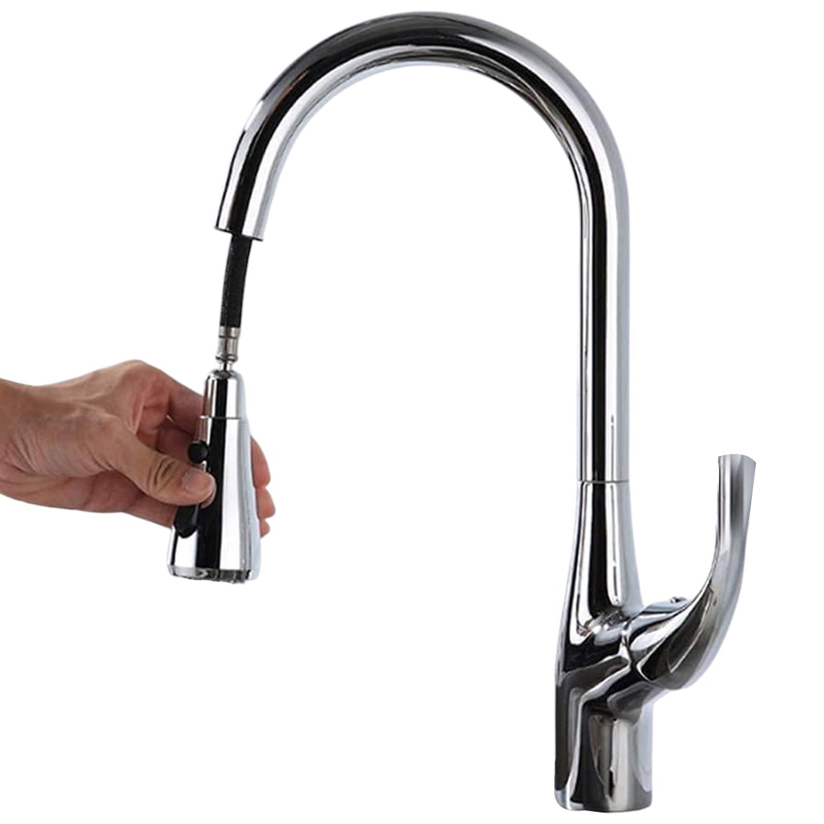 Torneira Cozinha Gourmet Extensivel Pia Luxo Bancada Moderna Sofisticada Monocomando Agua Quente Fria 360º Graus 3 Modos