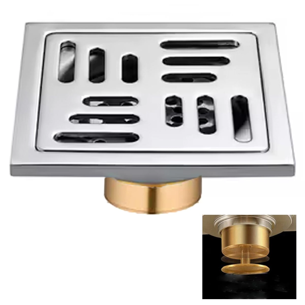 Ralo Inox 10x10 Anti Odor Anti Inseto Banheiro Lavabo Casa Cozinha Quintal Lavanderia Higienico Resistente Rapido