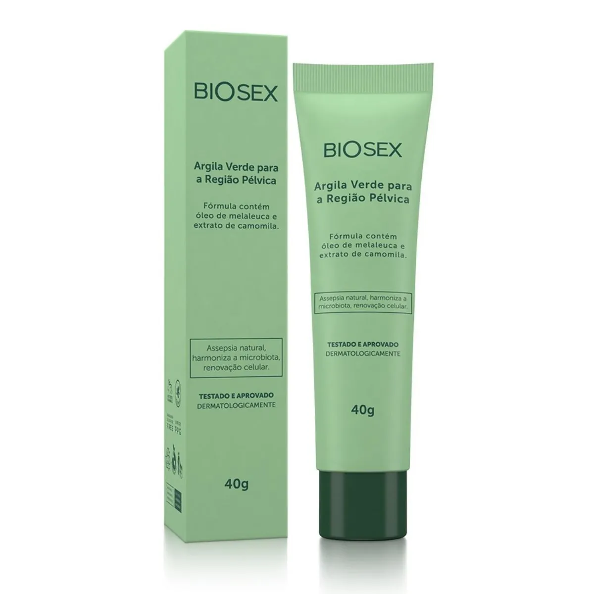 Argila Verde Creme Intimo Especial Com Melaleuca E Camomila