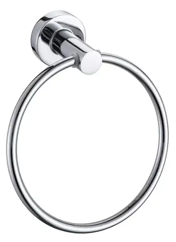 Suporte Porta Toalha Rosto Mãos Argola Aço Prata Cromado