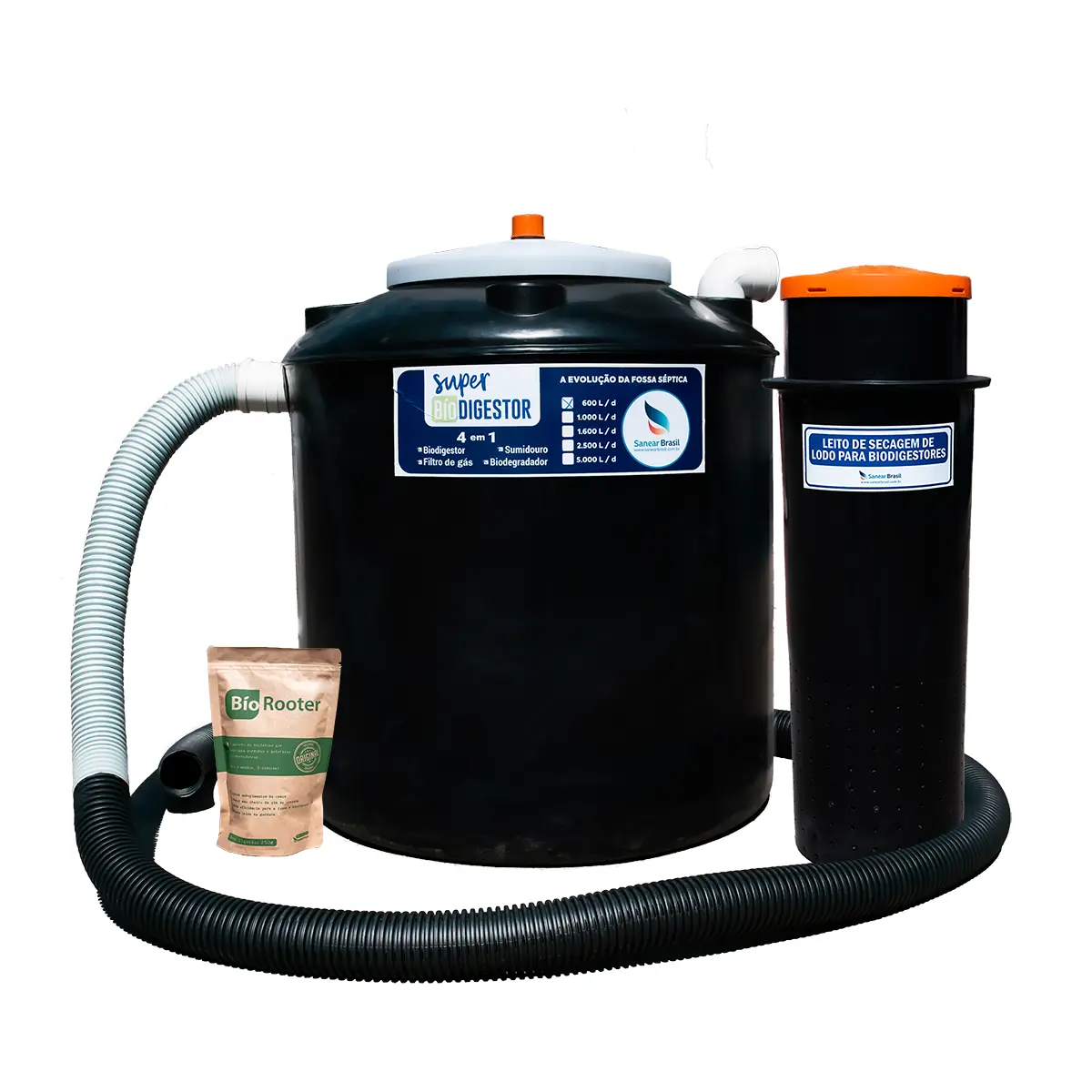 Kit Fossa Biodigestora 600l/dia Vala De Infiltração E Leito