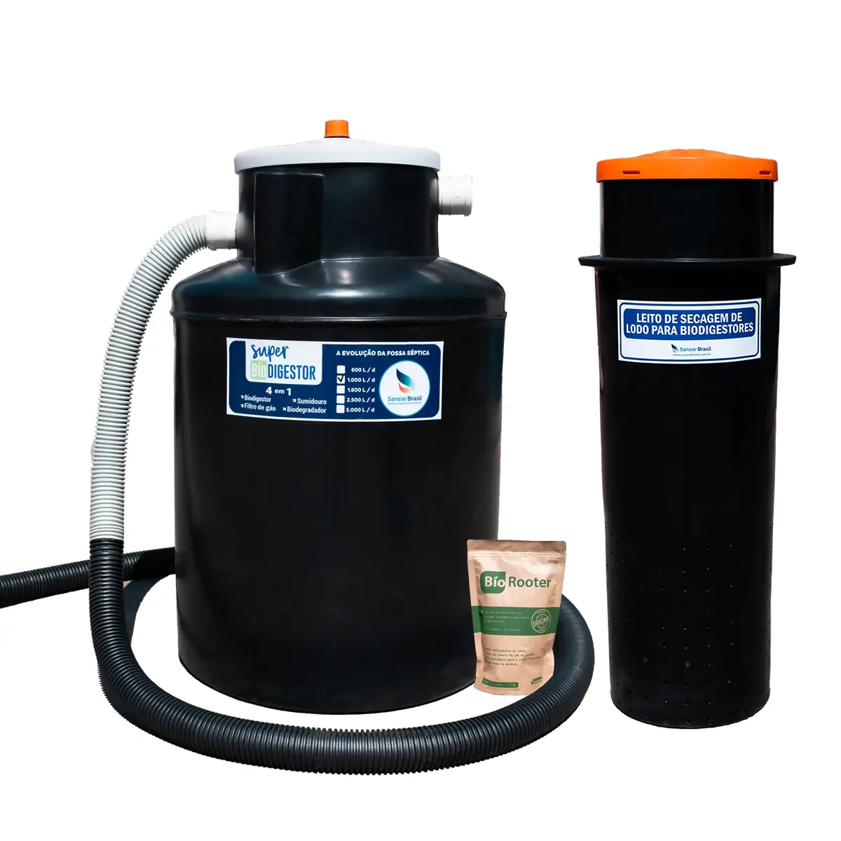 Kit Fossa Biodigestora 1000l/dia + Leito De Secagem E Vala