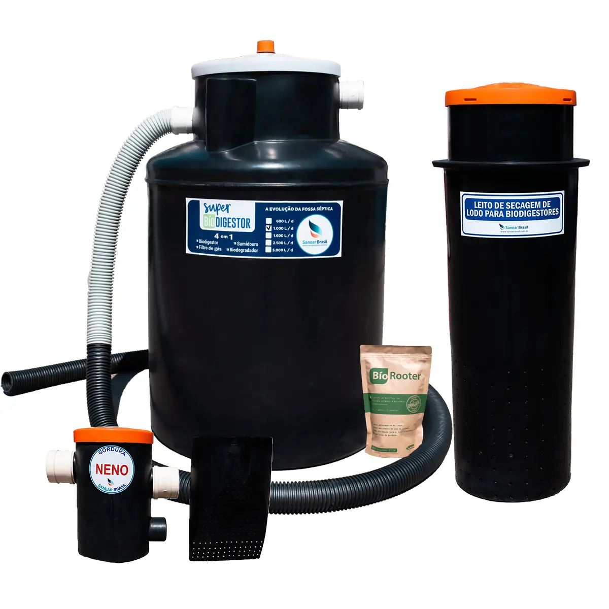 Super Biodigestor 1000l/dia + Leito E Cx De Gordura 20l