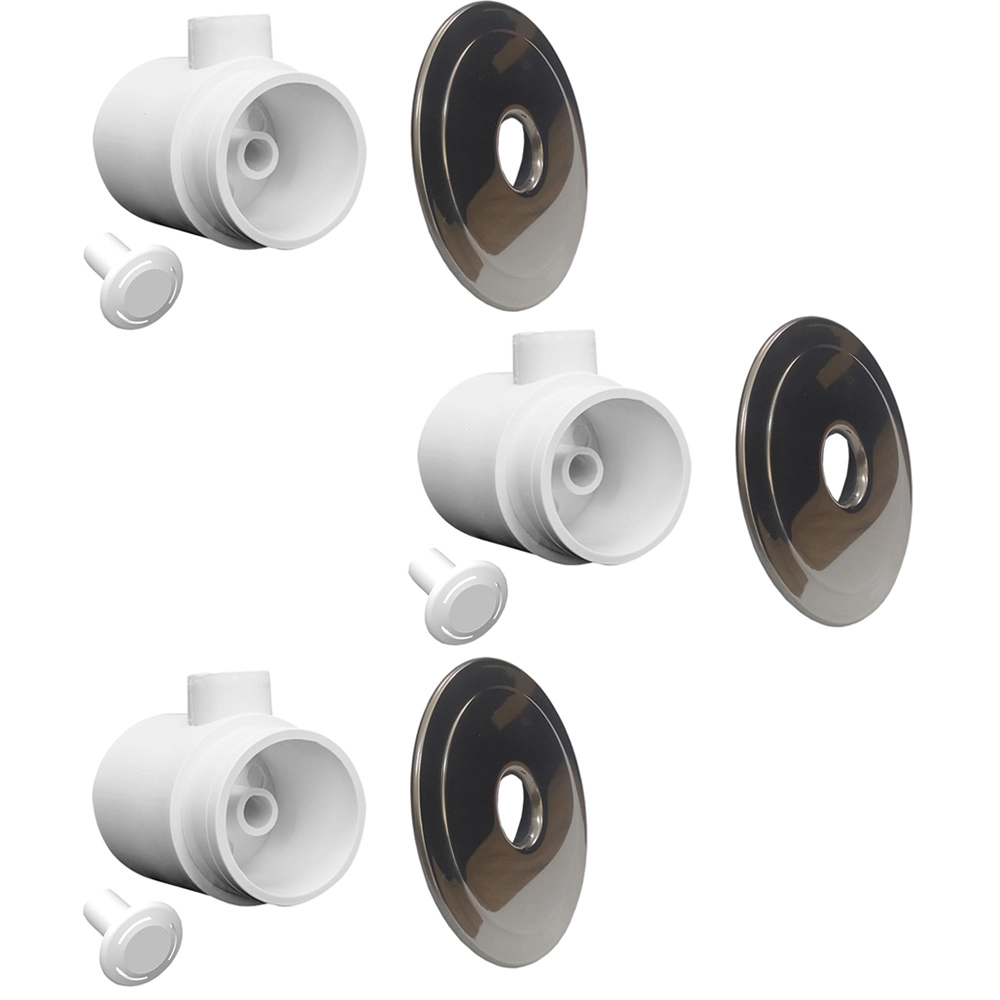 Kit 3 Hidromassagem Piscina Alvenaria Azulejo Inox 50mm