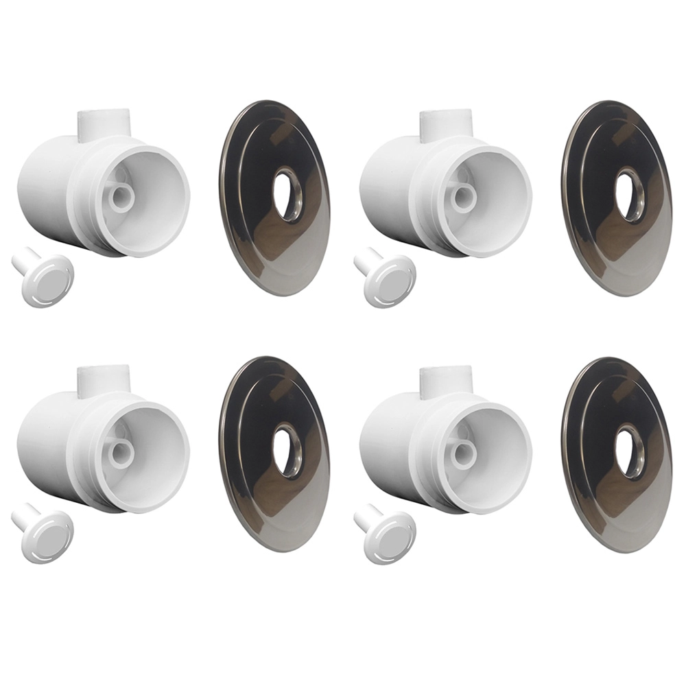 Kit 4 Hidromassagem Piscina Alvenaria Azulejo Inox 50mm