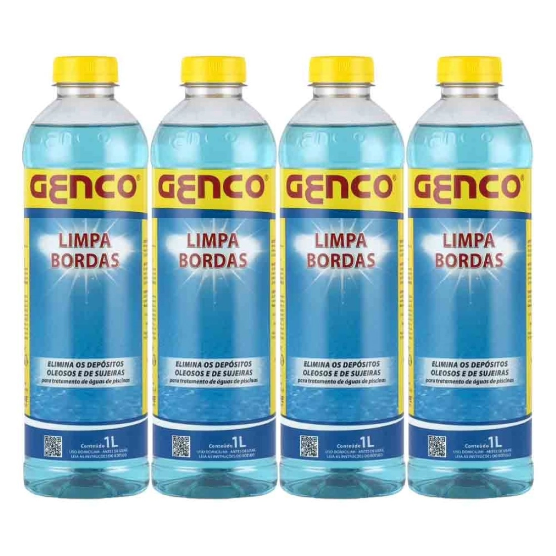 Kit 4x Limpa Bordas Para Tratamento Da Piscina 1l - Genco