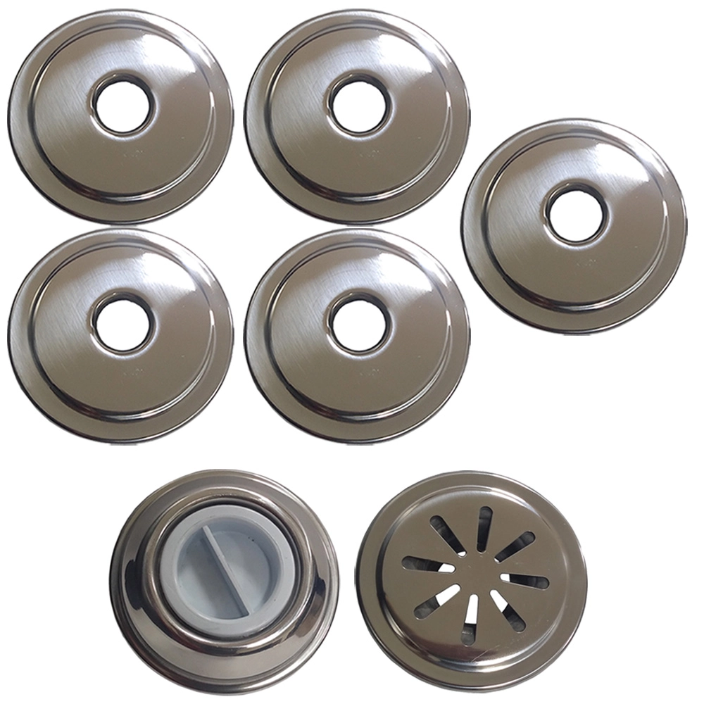 Kit 5 Retorno 1 Aspiração 1 Nível Piscina Alvenaria Inox 50mm