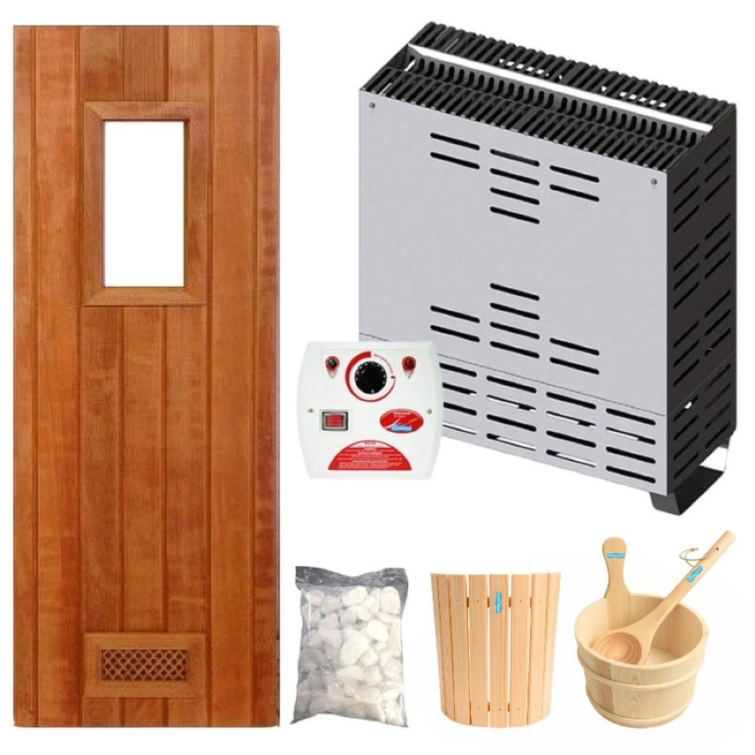 Kit Completo Sauna Seca 4kw Sodramar + Quadro Analógico - Até 6m³