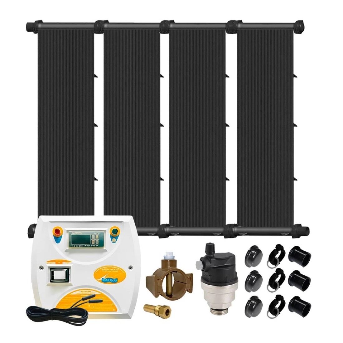 Kit Aquecedor Solar Para Piscina 12m² Ou 16.000 L - Sodramar