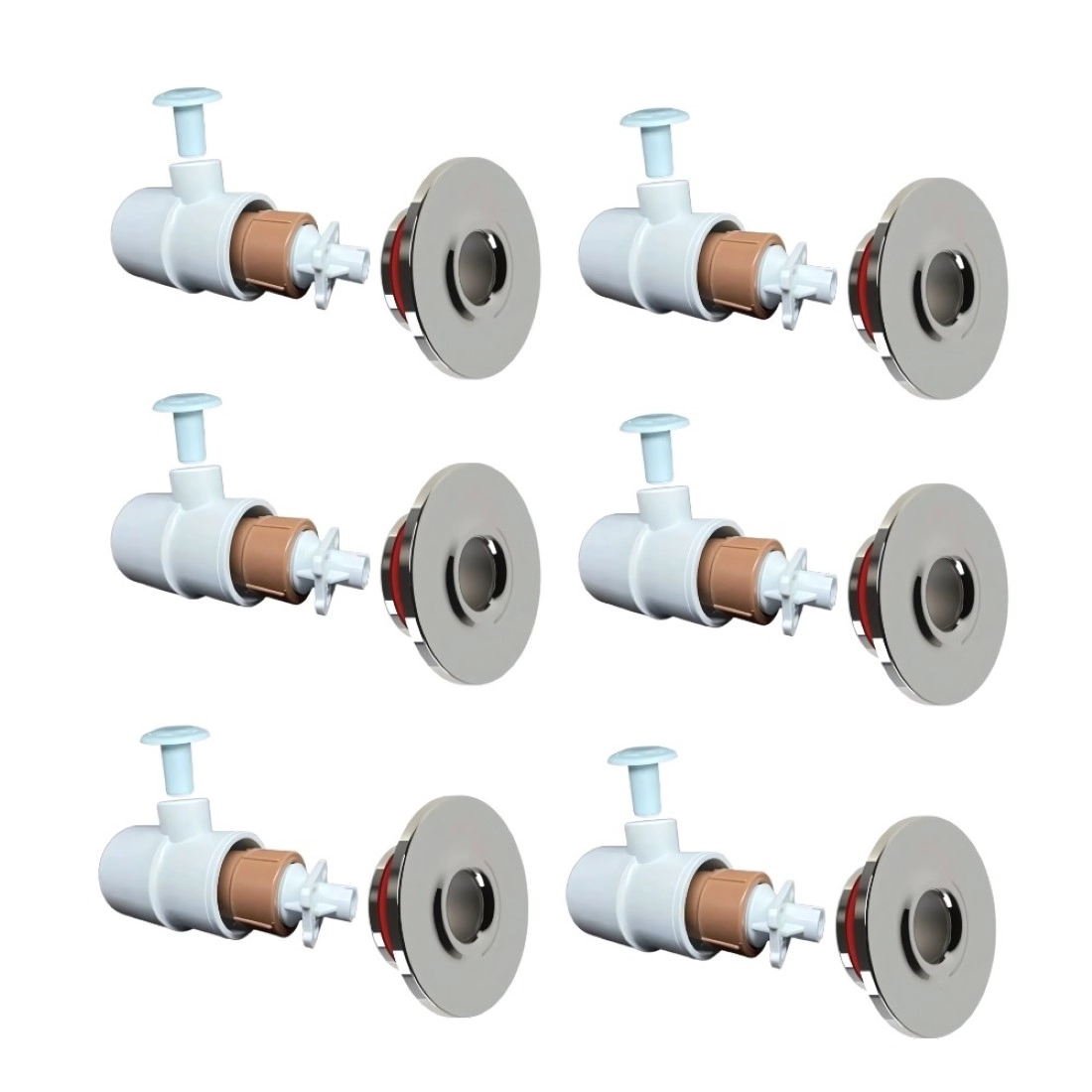 Kit Piscina 6 Dispositivo Hidromassagem - Premium Inox 316