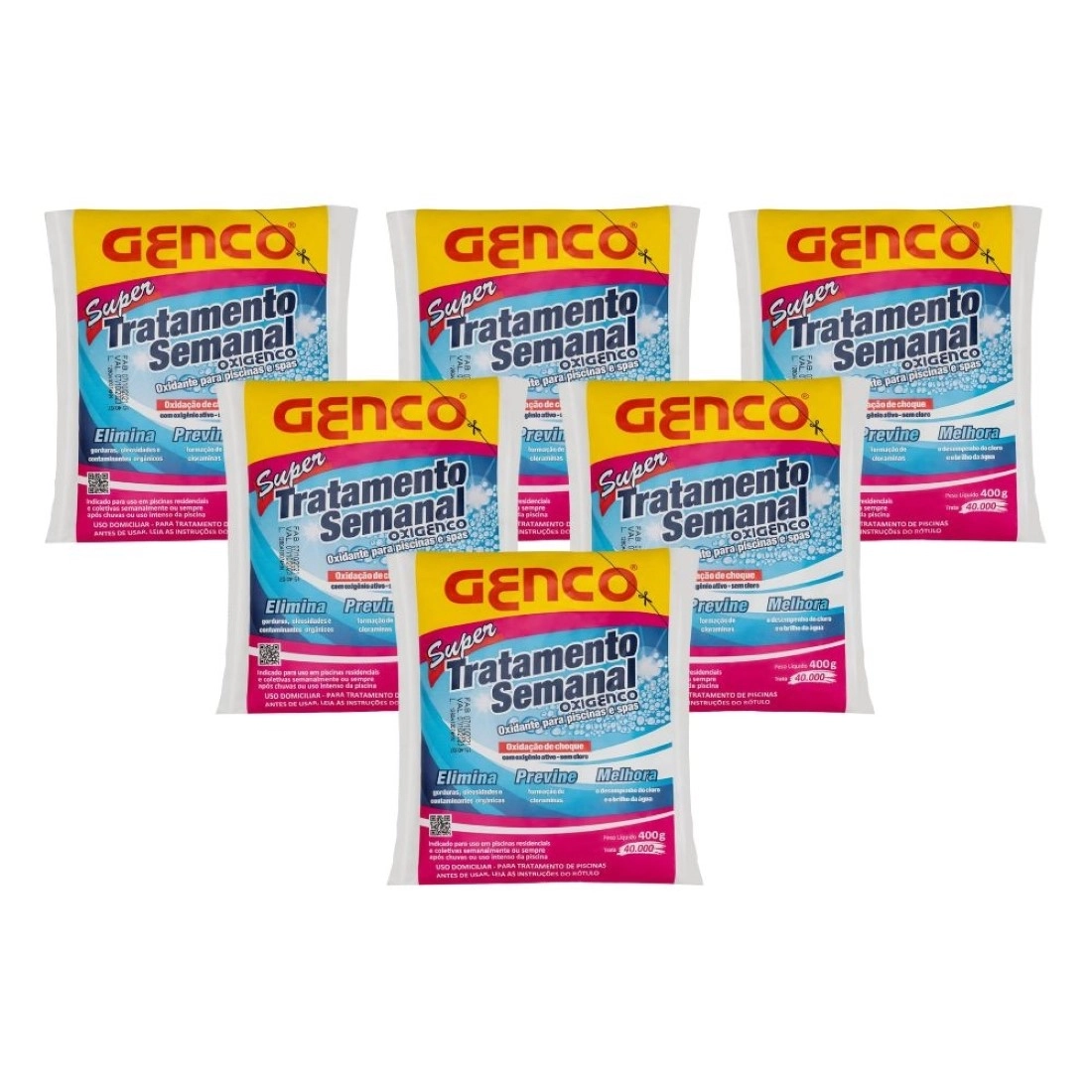 6 Oxidante Piscina Oxigenco Elimina Gordura E Óleo - Genco