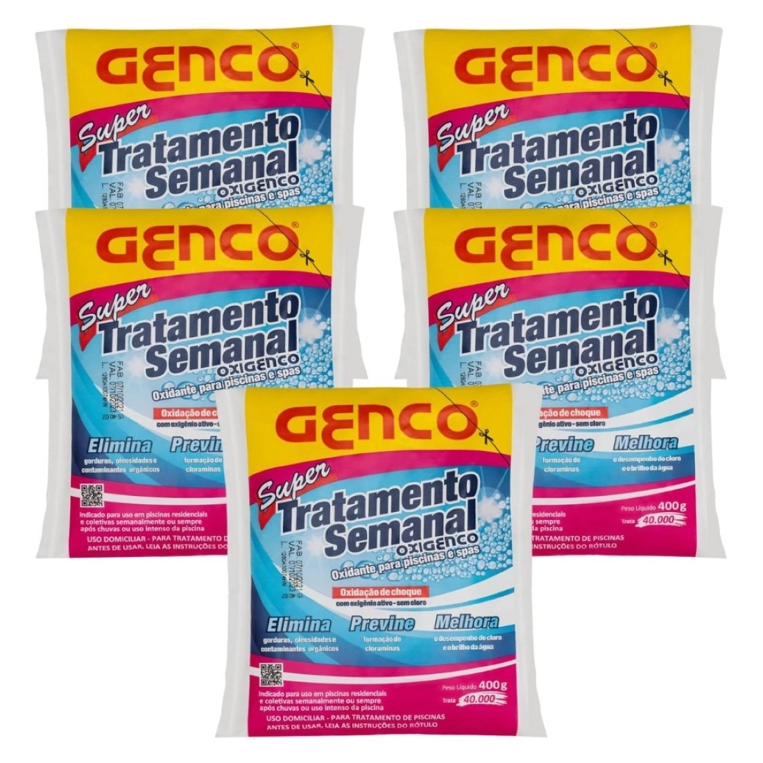 5 Oxidante Piscina Oxigenco Elimina Gordura E Óleo - Genco