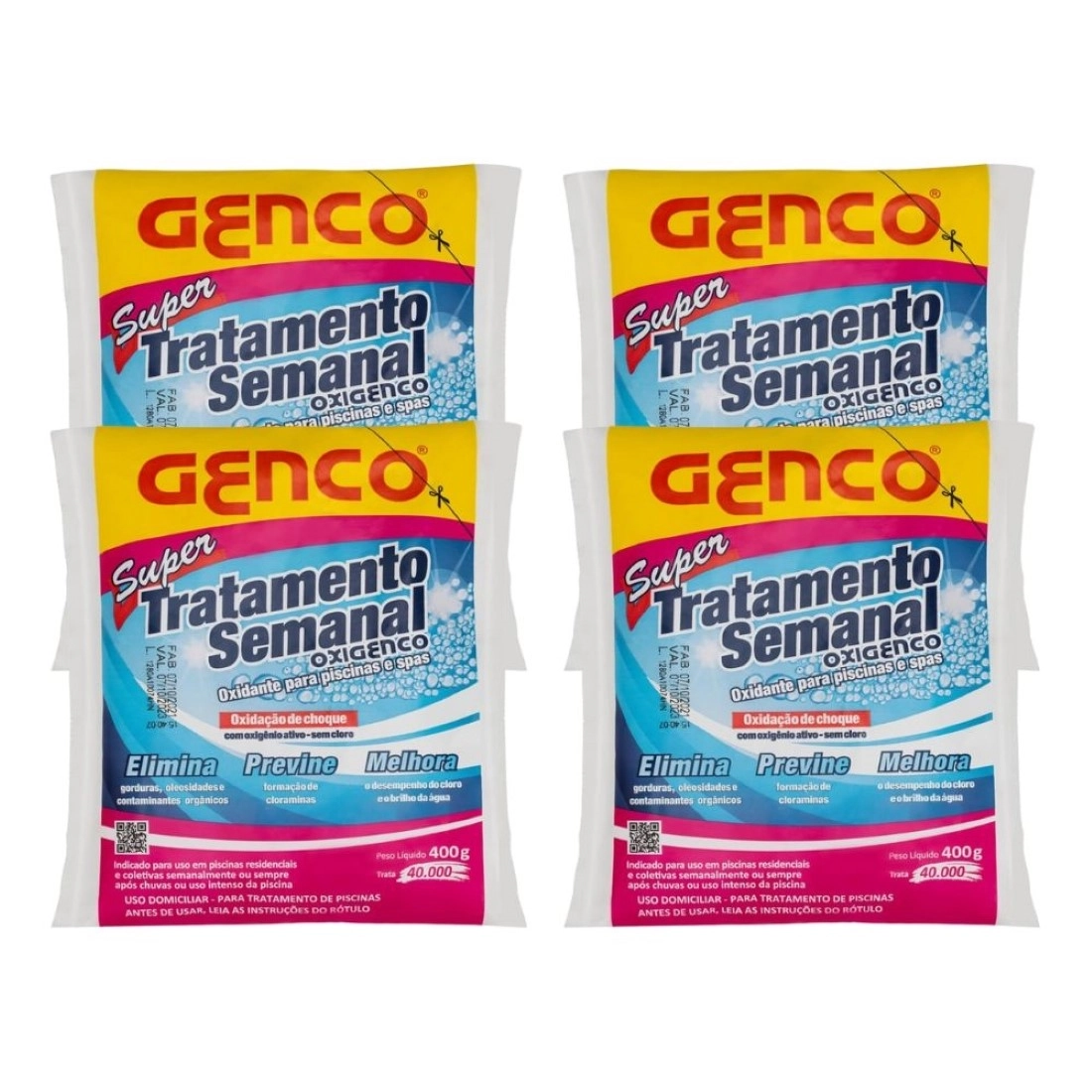 4 Oxidante Piscina Oxigenco Elimina Gordura E Óleo - Genco