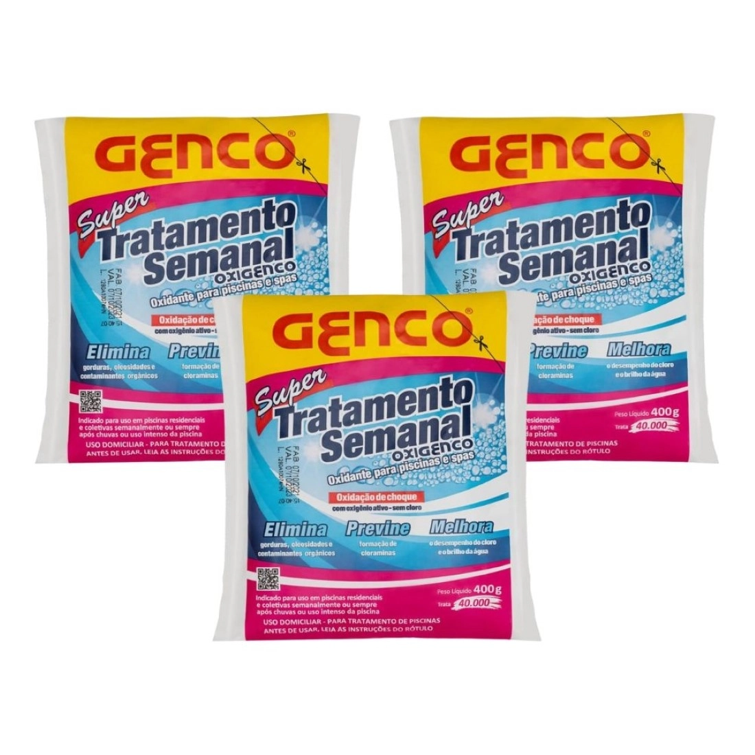 3 Oxidante Piscina Oxigenco Elimina Gordura E Óleo - Genco