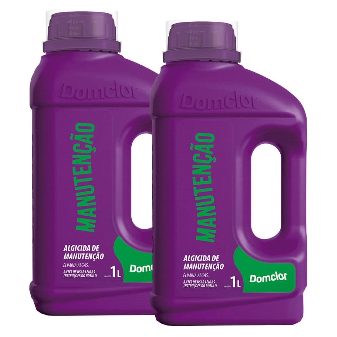 Kit 2 Algicida De Manutenção 1l - Elimina Algas Piscina - Domclor